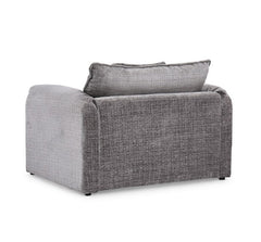 Solaya Chenille Fabric Armchair In Grey - Furniture One Shop
