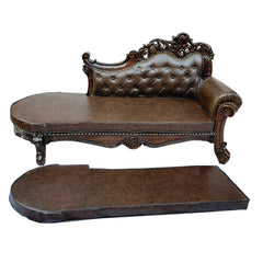 Solid Sheesham Wood 2 Seater Diwan Sofa in Honey Brown