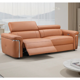 Somerville Electric Recliner 3 Seater Sofa In Tan Leather