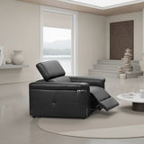 Somerville Electric Recliner Armchair In Black Leather