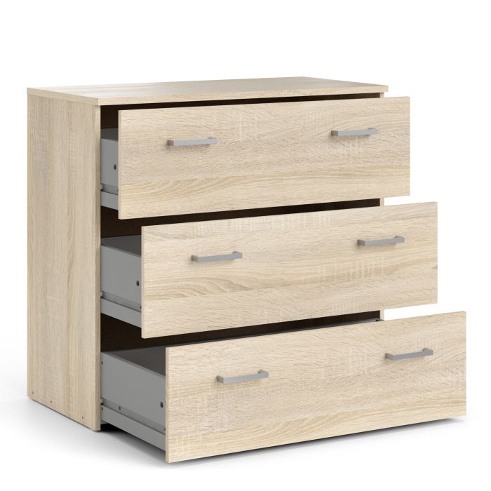 Space Wooden Chest of 3 Drawers in Oak