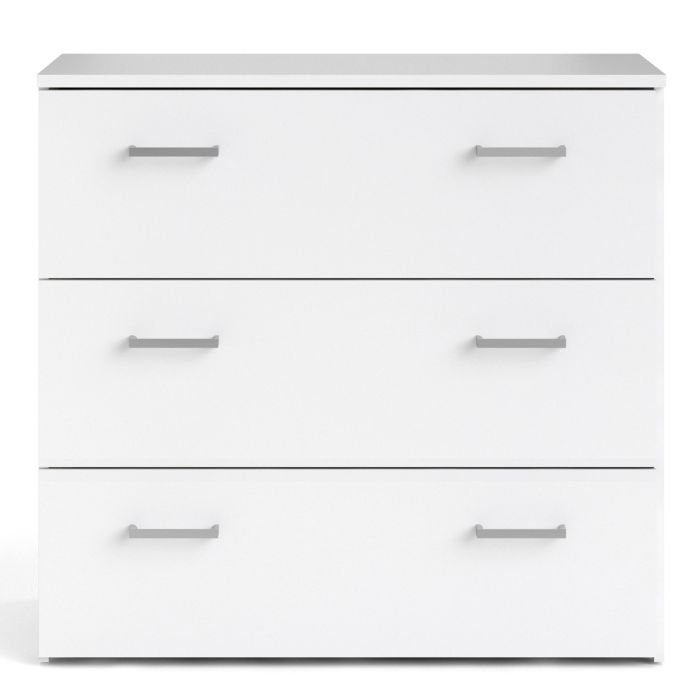 Space Wooden Chest of 3 Drawers in White