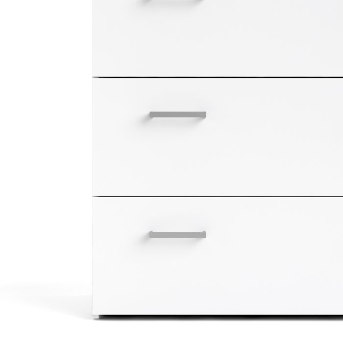 Space Wooden Chest of 3 Drawers in White
