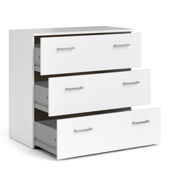 Space Package - Bedside 1 Drawer + Chest of 3 Drawers + Wardrobe with 2 doors + 1 drawer in White