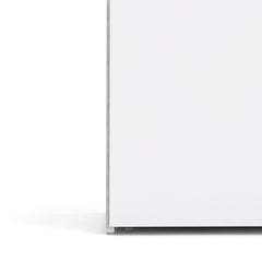 Space Wooden Wardrobe 2 Doors 3 Drawers in White - Furniture One Shop