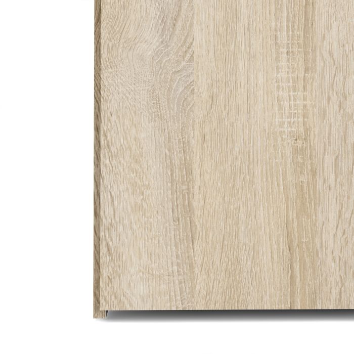 Space Wooden Wardrobe 3 Doors 3 Drawers in Oak