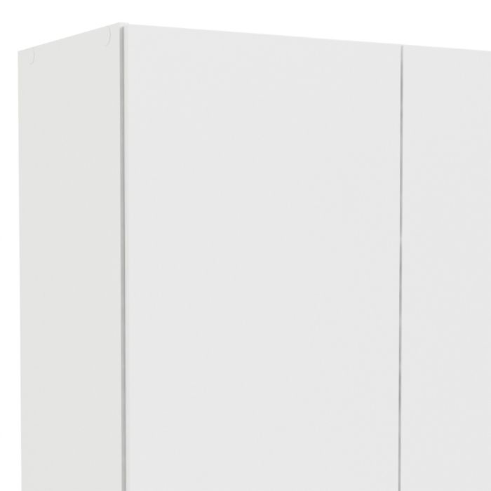 Space Wooden Wardrobe with 2 Doors 1 Drawer in White