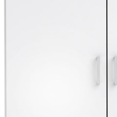 Space Wooden Wardrobe 2 Doors in White