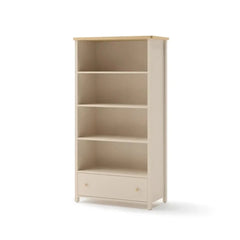 Story Tall Wooden 1 Drawer 3 Shelves Bookcase in Beige