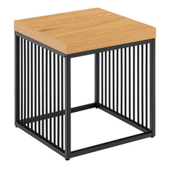 Strington Side Table in Black and Oak - Furniture One Shop