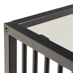 Strington Side Table in Black with Glass Top - Furniture One Shop