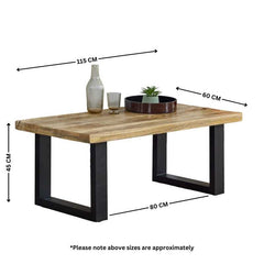 Surrey Coffee Table Solid Wood & Metal - UK