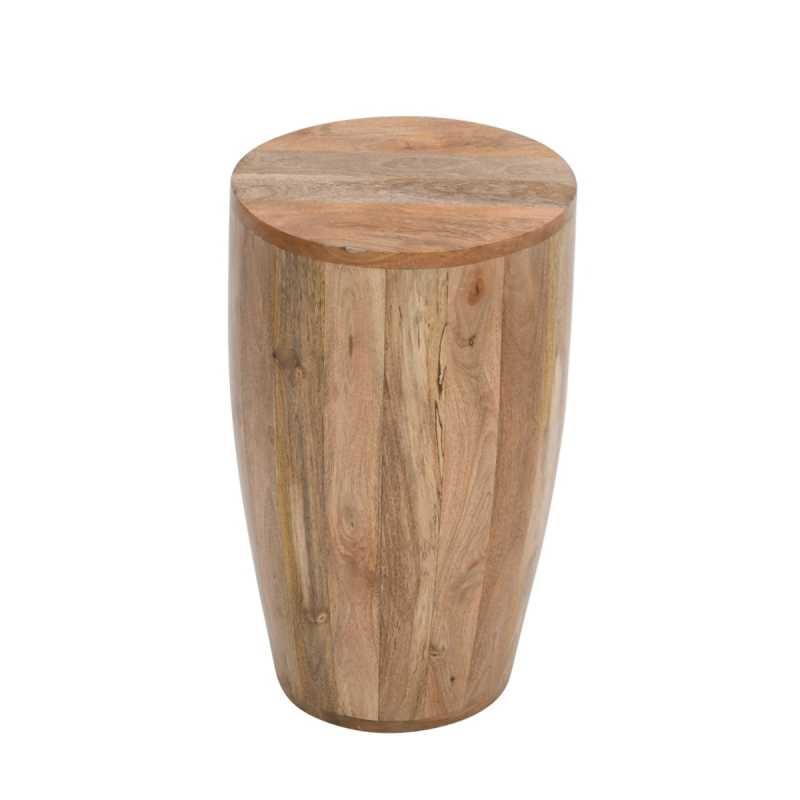 Surrey Drum Bedside Table in Solid Wood - UK