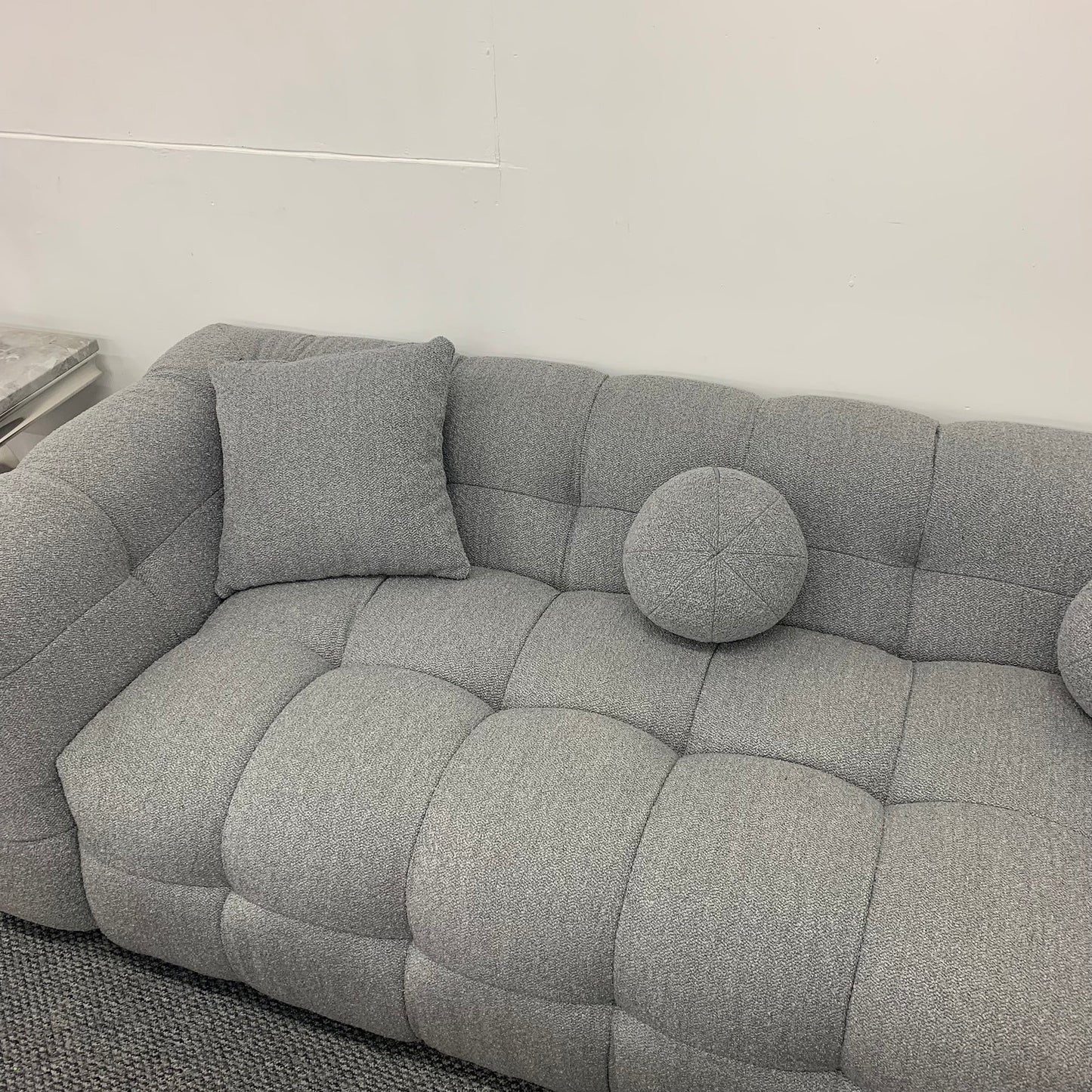 The Bubble Boucle Corner Sofa in Grey