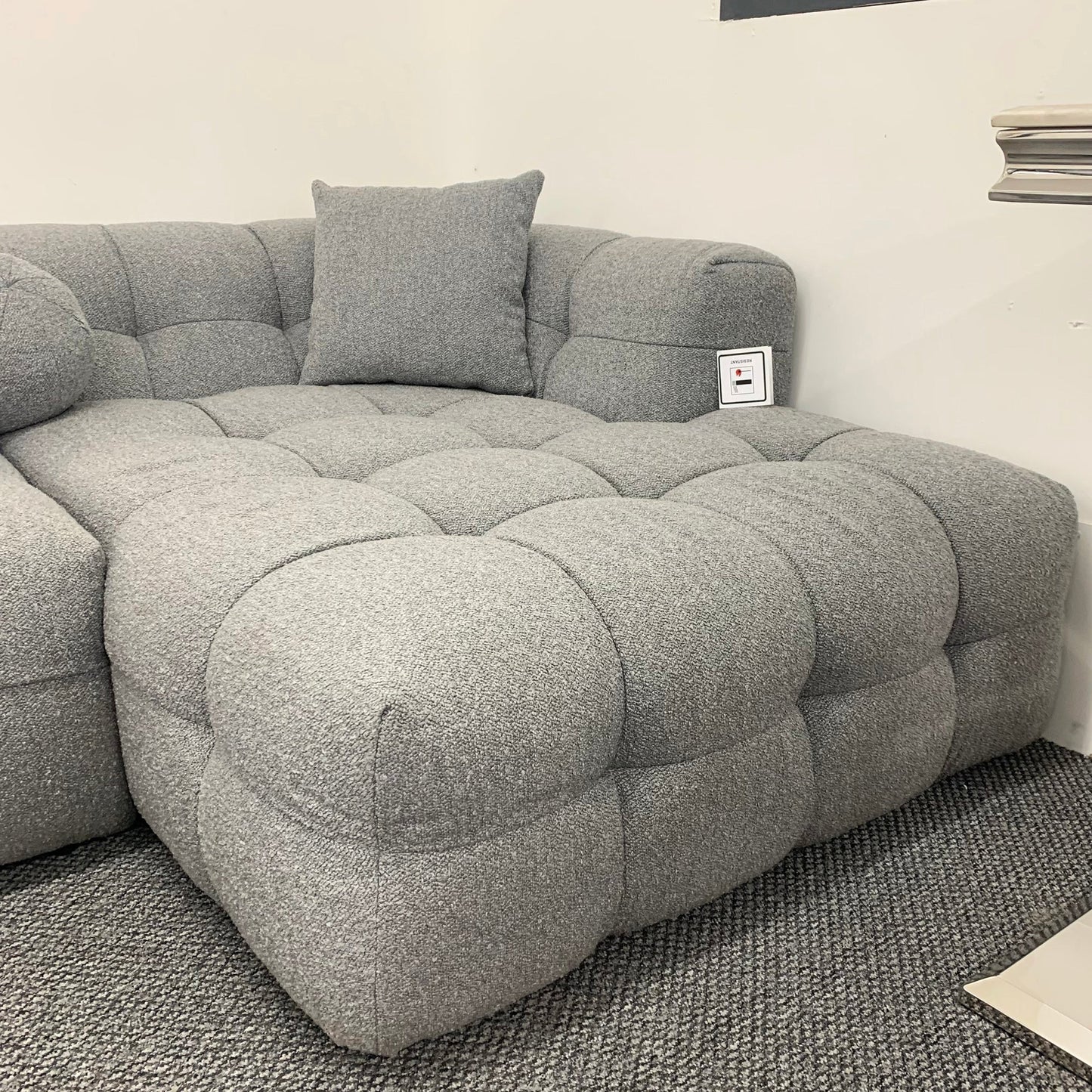 The Bubble Boucle Corner Sofa in Grey