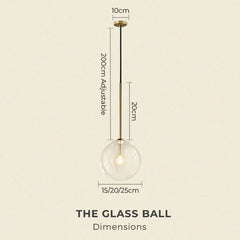 The Glass Ball - Sleek Scandivan Pendant Light