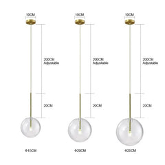 The Glass Ball - Sleek Scandivan Pendant Light