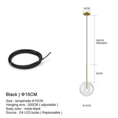 The Glass Ball - Sleek Scandivan Pendant Light