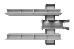 Tokyo Wooden TV Entertainment Unit in Graphite Oak and Grey Matt