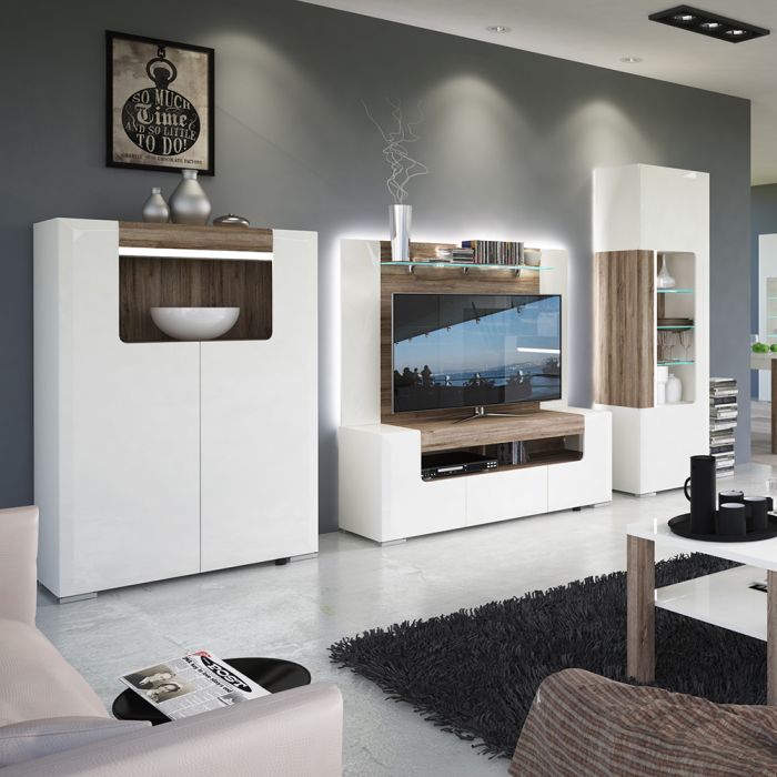 Toronto Tall Narrow Glazed Display Cabinet with Internal Shelves (inc. Plexi Lighting) - UK