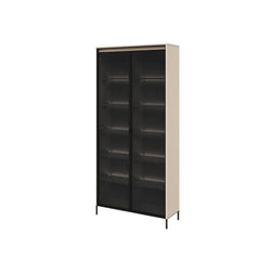 Trend TR Tall Wooden 2 Door Display Cabinet in Beige