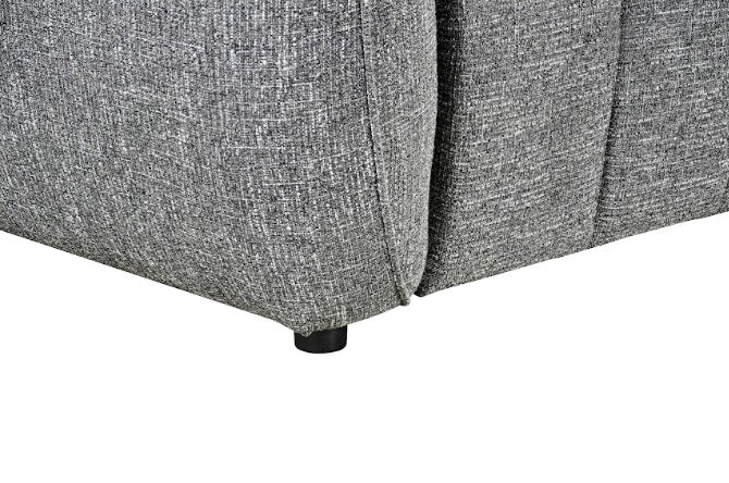 Turin Fabric Electric Recliner Left Hand Corner Sofa In Charcoal