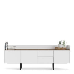 Unit Sideboard 2 Drawers 3 Doors in White and Walnut - UK