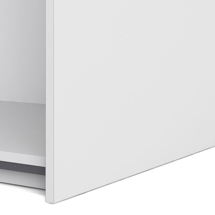 Verona Sliding Wardrobe 180cm in White with Oak Doors with 2 Shelves - UK
