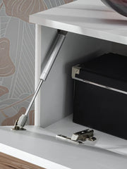 Verti II Wooden TV Entertainment Unit in Pearl Grey & Oak Artisan - Furniture One Shop