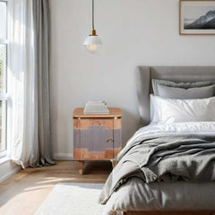 Wilton Bedside Table In Acacia Wood - UK