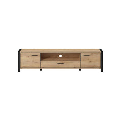 Aktiv Large Wooden TV Stand in Oak - 210cm - Furniture One Shop