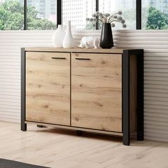 Aktiv Wooden 2 Door Sideboard Cabinet in Oak Taurus - Furniture One Shop