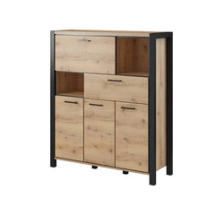 Aktiv Large Wooden Storage Cabinet in Oak - Furniture One Shop