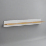 Bogota Wooden Wall Shelf in Grey and Riviera Oak - 160cm