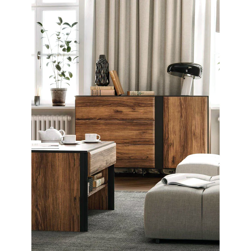 Borga Wooden Coffee Table in Oak Catania - Furniture One Shop