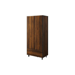 Borga Wooden Wardrobe with 2 Door 1 Drawer in Oak Catania - Furniture One Shop