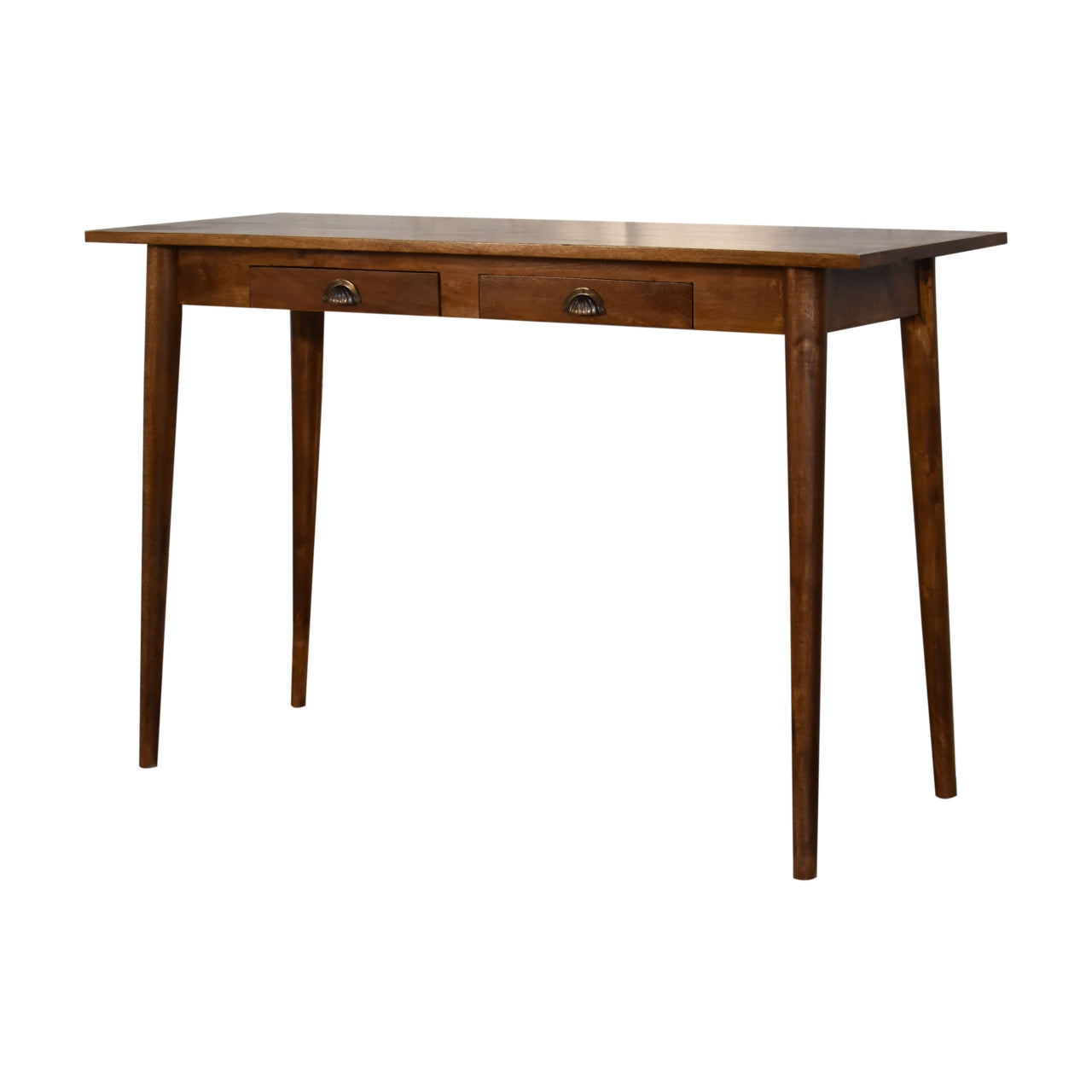 Ripon 2 Drawer Chestnut Laptop Desk - Furniture One Shop