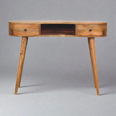 Truro Oak-ish Wave Laptop Desk - Furniture One Shop