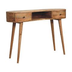 Truro Oak-ish Wave Laptop Desk - Furniture One Shop