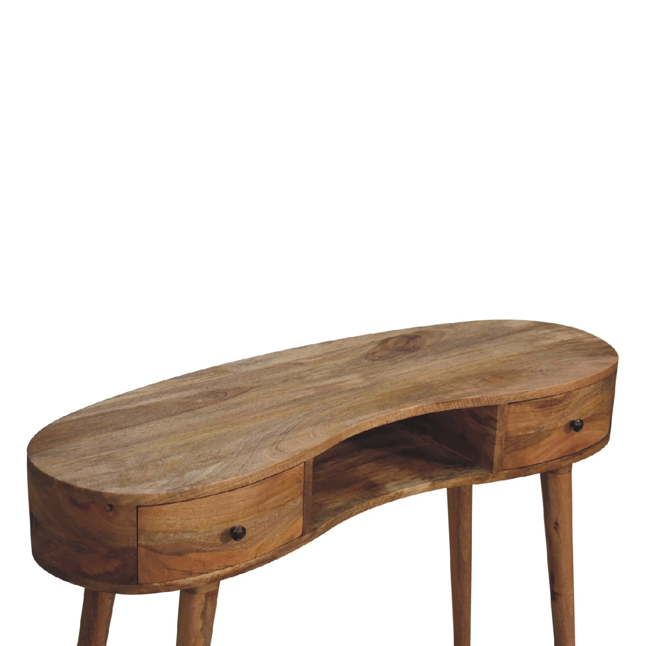 Truro Oak-ish Wave Laptop Desk - Furniture One Shop