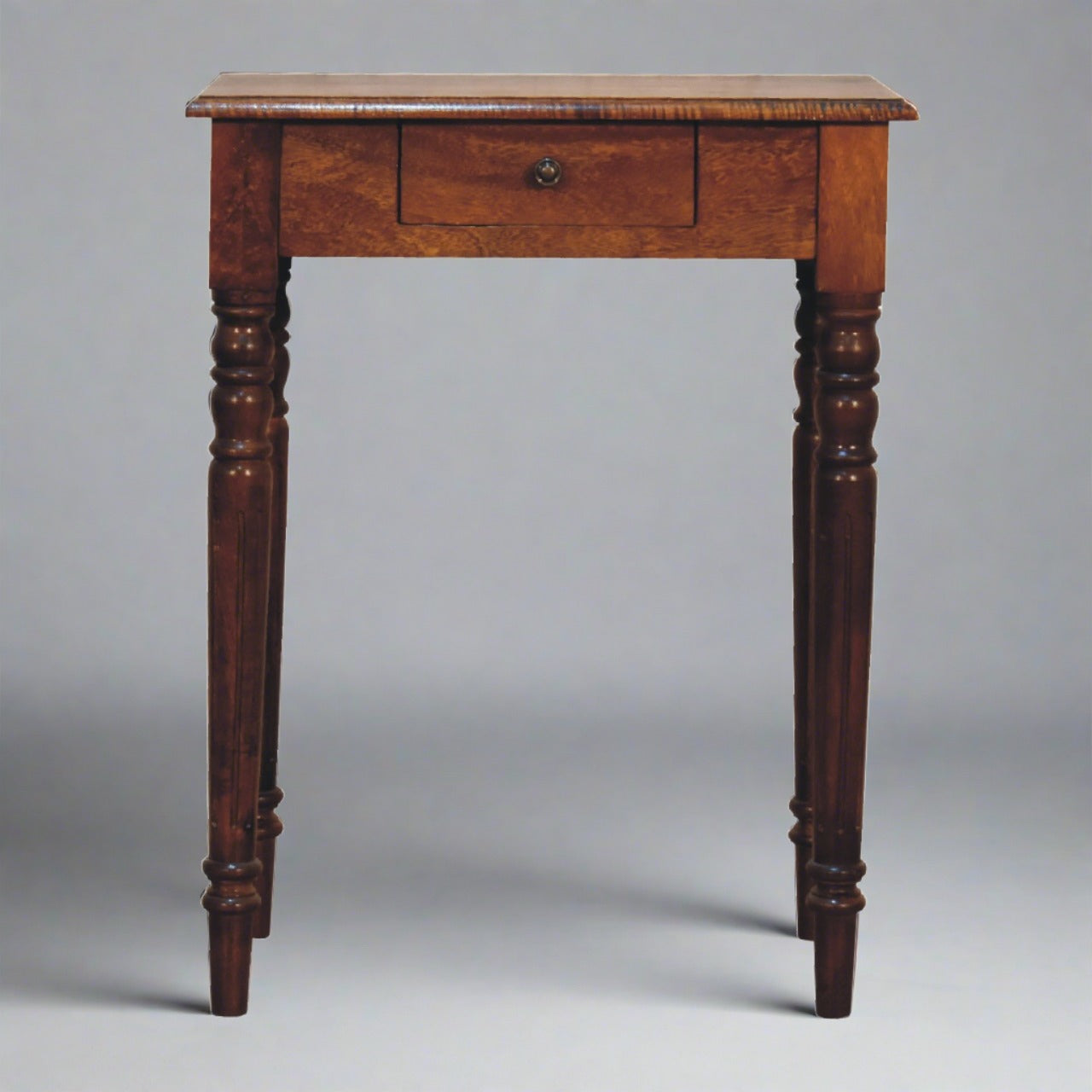 York Chestnut Turned Leg Laptop Desk - Furniture One Shop
