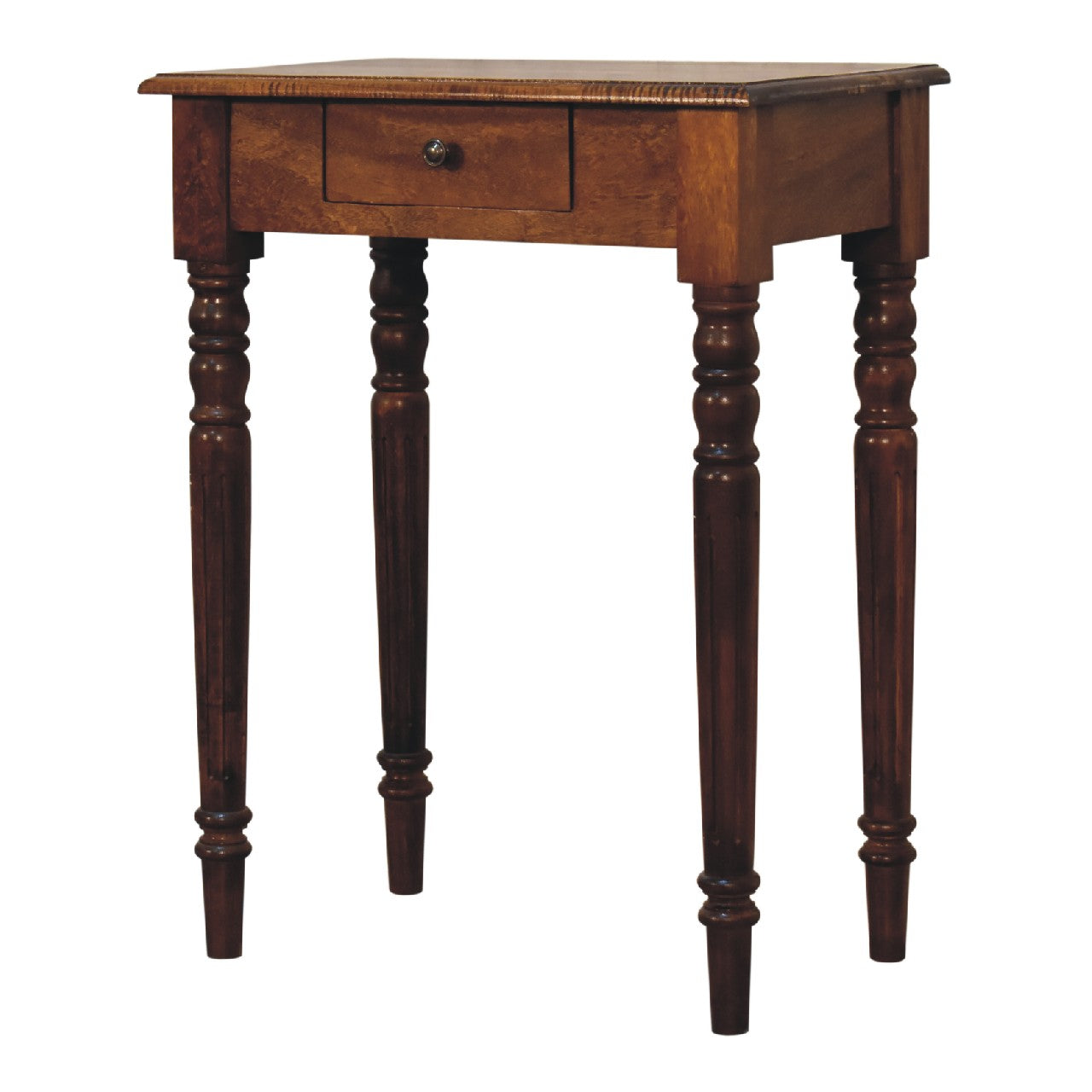 York Chestnut Turned Leg Laptop Desk - Furniture One Shop