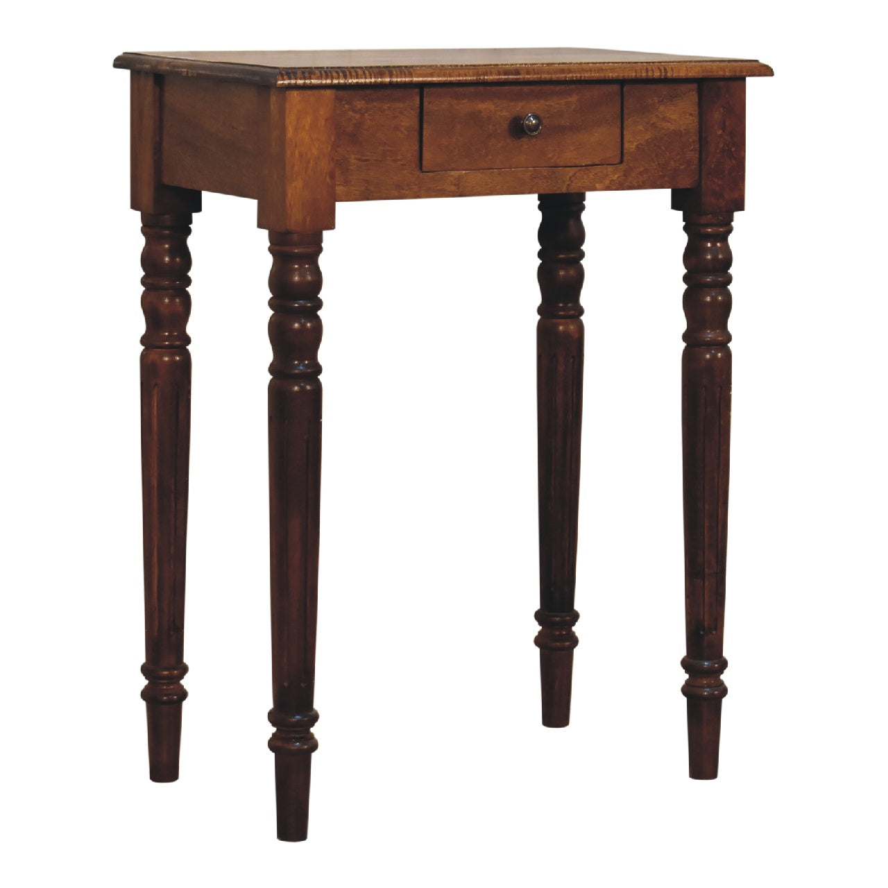 York Chestnut Turned Leg Laptop Desk - Furniture One Shop