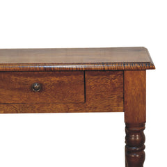 York Chestnut Turned Leg Laptop Desk - Furniture One Shop
