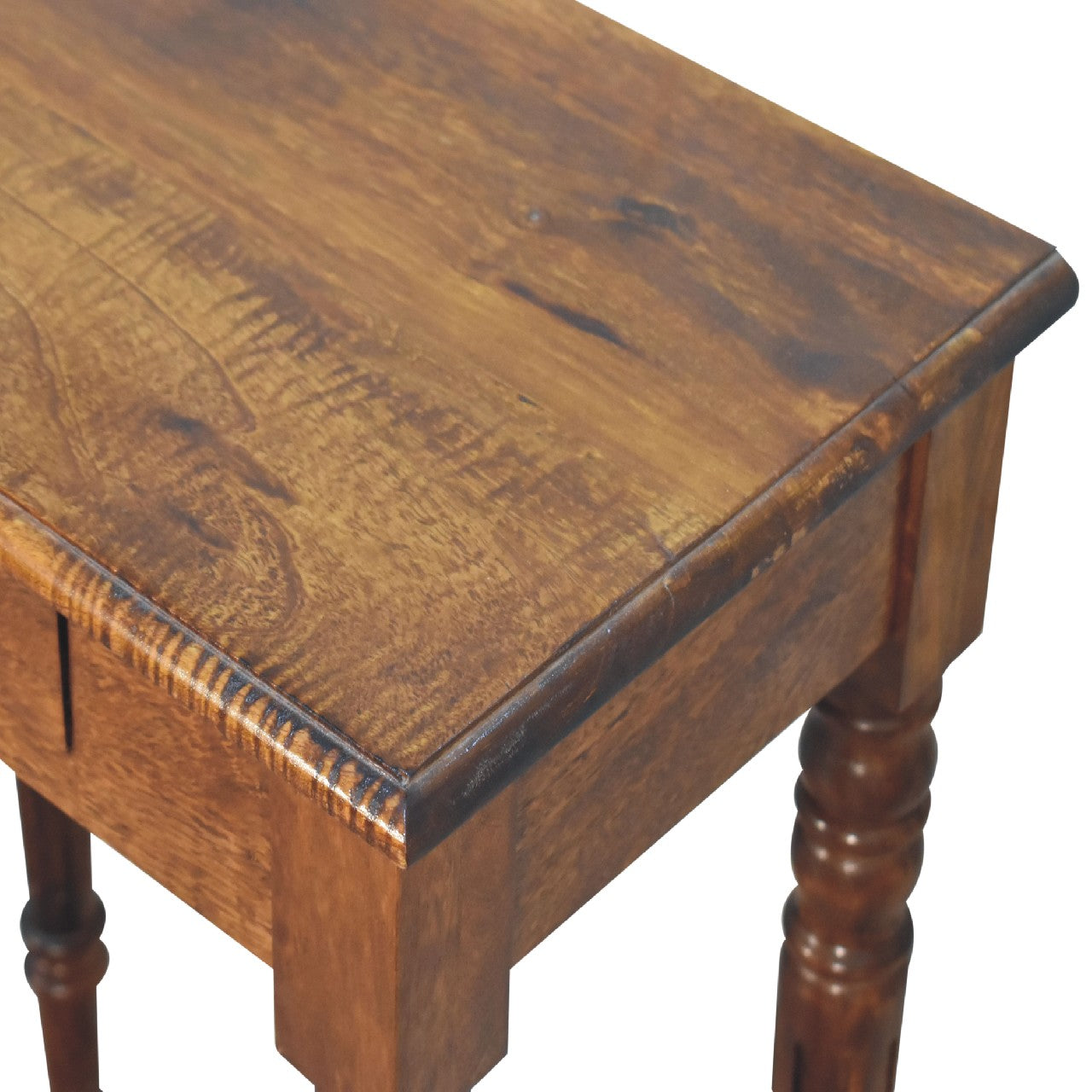 York Chestnut Turned Leg Laptop Desk - Furniture One Shop