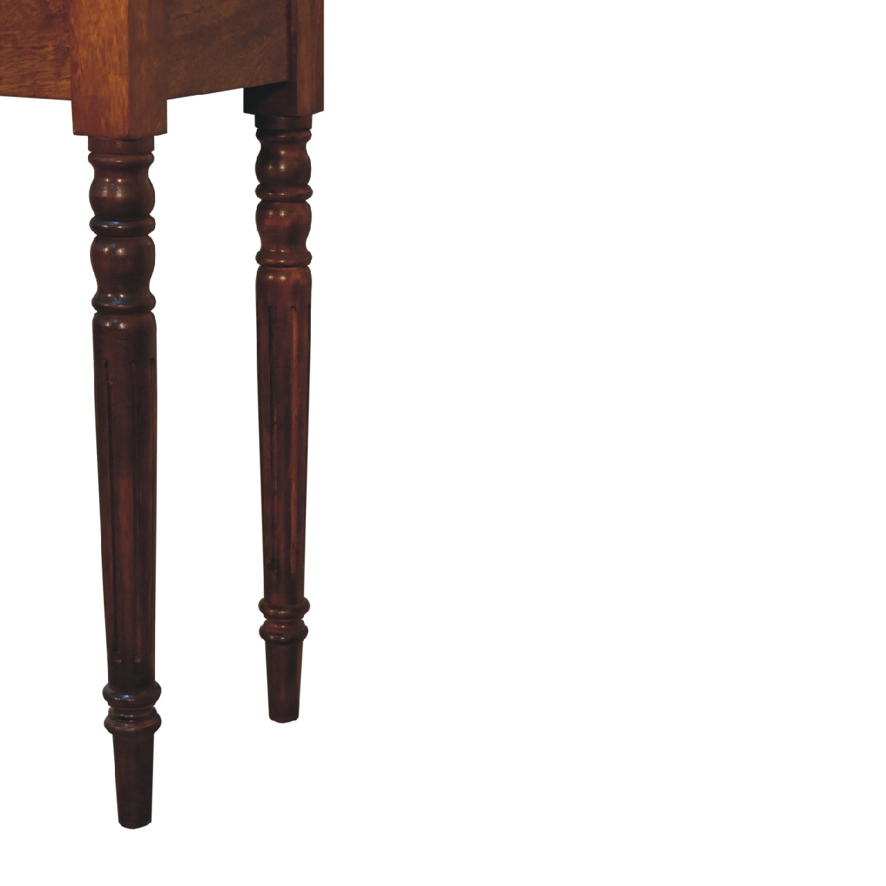 York Chestnut Turned Leg Laptop Desk - Furniture One Shop
