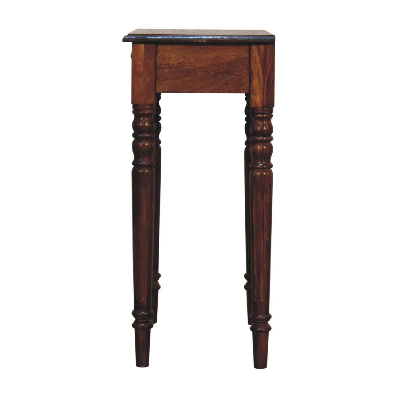 York Chestnut Turned Leg Laptop Desk - Furniture One Shop