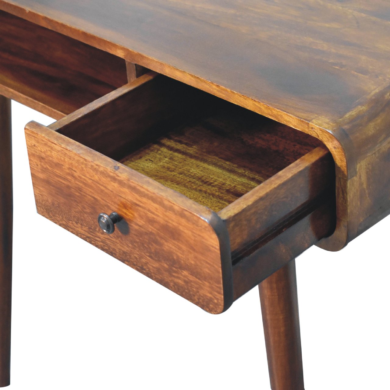 Salford Curved Chestnut Laptop Desk - Furniture One Shop