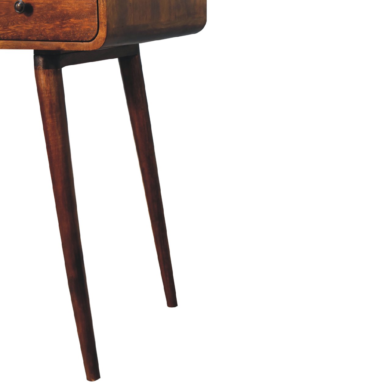 Salford Curved Chestnut Laptop Desk - Furniture One Shop