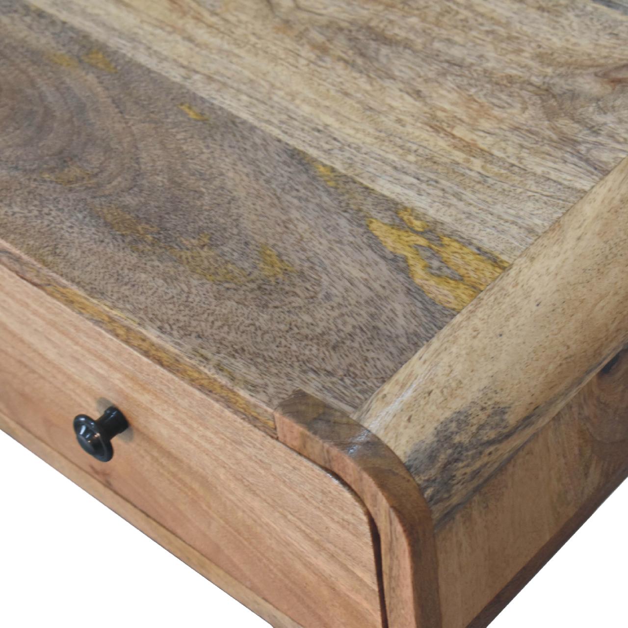 Oxford Curved Oak-ish Laptop Desk - Furniture One Shop
